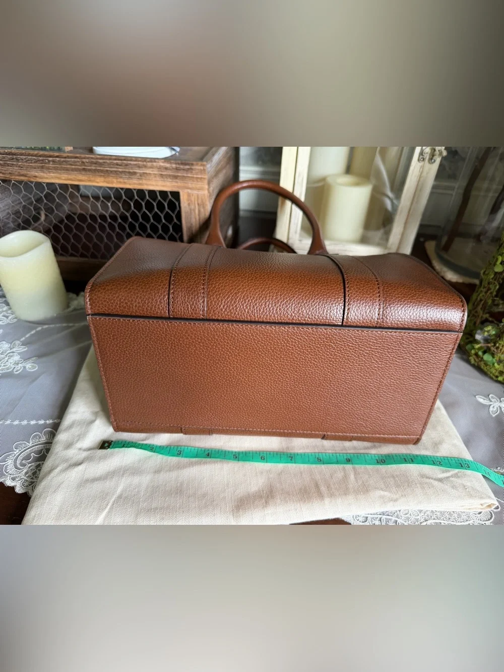 Mulberry Brown Pebbled Leather Small Bayswater Tote Purse